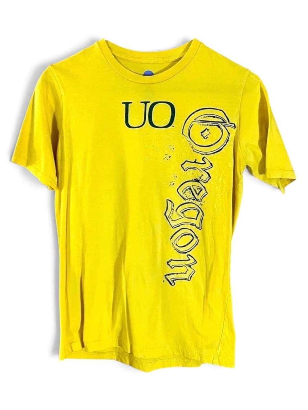 Collegiate Sports Apparel Oregon Ducks Yellow Crew Tee Top